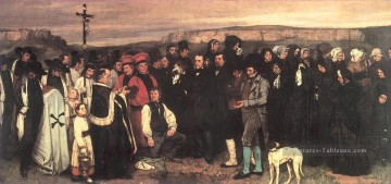 Gustave Courbet œuvres - Une sépulture à Ornans Réaliste réalisme peintre Gustave Courbet
